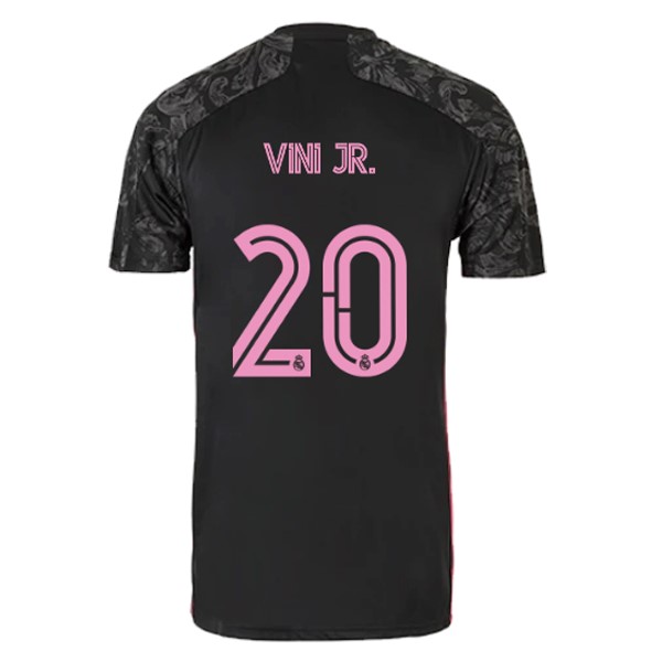 Camiseta Real Madrid Replica Tercera Ropa NO.20 Vini Jr. 2020/21 Negro